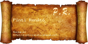 Pinti Renátó névjegykártya