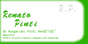 renato pinti business card